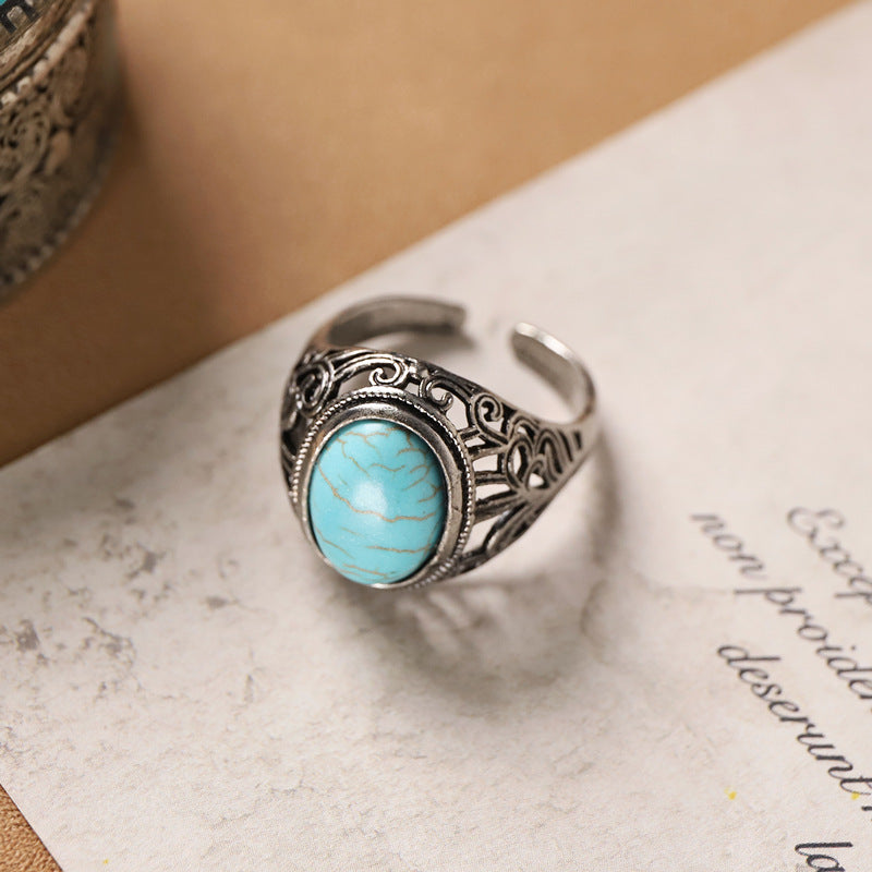 Wholesale Vintage ethnic style carved Bohemian open ring
