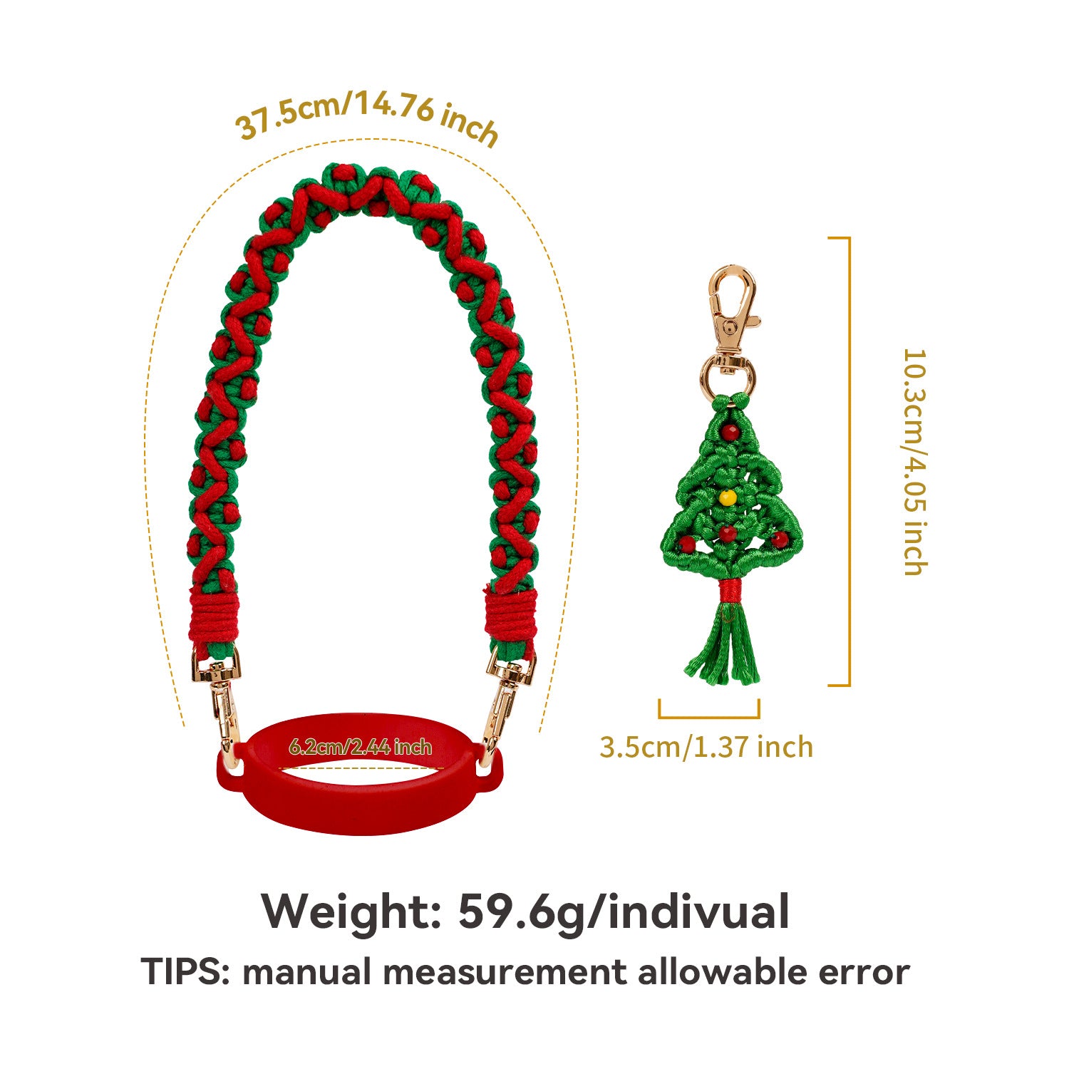 Wholesale Christmas Hand-woven Water Bottle Accessory Hand-rope