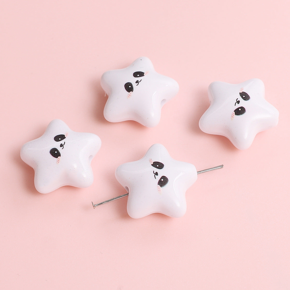 Wholesale  Printed Beads Cartoon Beaded Handmade DIY  Acrylic Beads