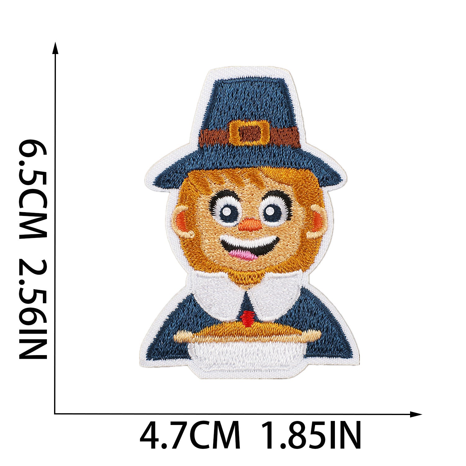 Wholesale Embroidered Patches Thanksgiving Theme Pumpkin Maple Leaf Corn Polyester Thread DIY Clothing Decorative Craft Supply
