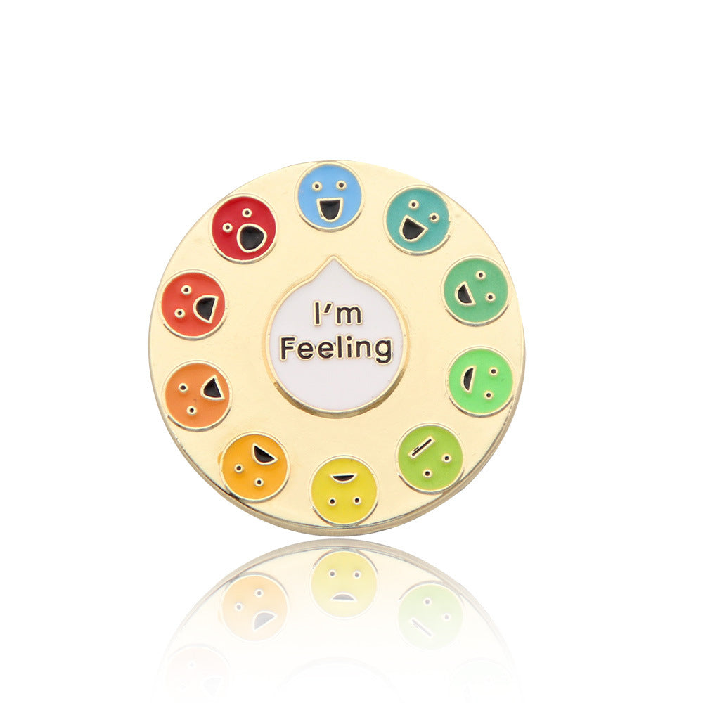 Wholesale Mood Expression Battery Power Creative Brooch