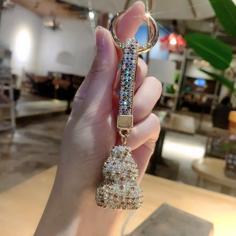 Wholesale Creative Chinese Style Diamond Gourd Alloy Keychains