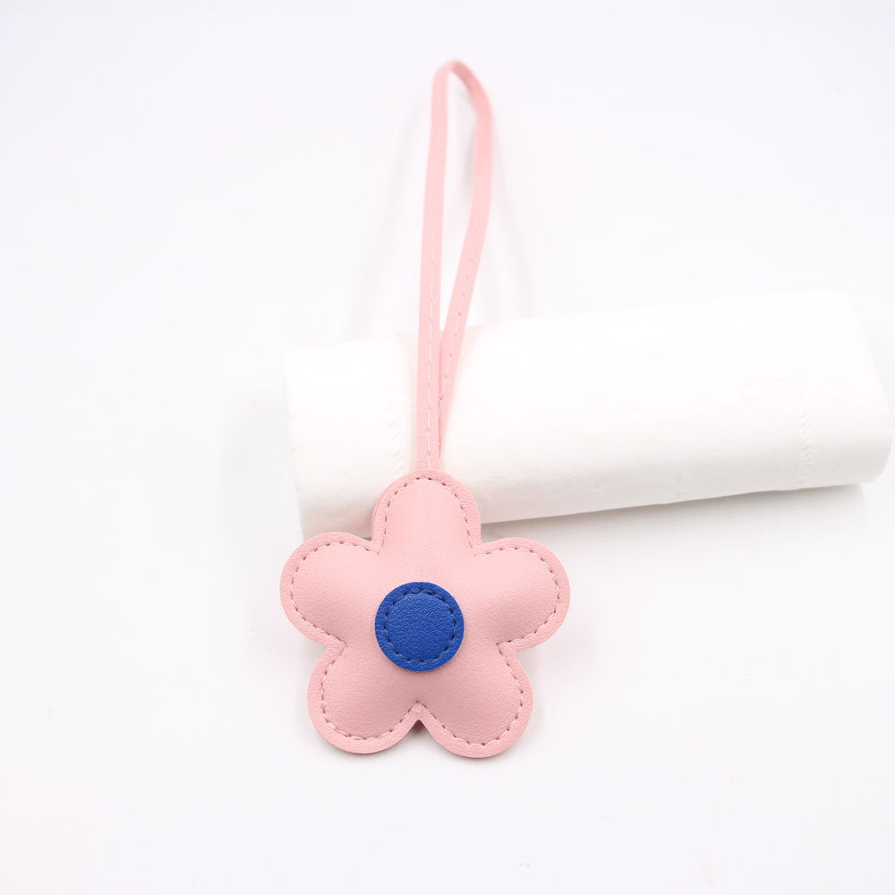 Wholesale Trendy Cherry Blossom Flower Faux Leather Bag Charm Pendant Fashion Accessory For Party Gift Boutique Resale
