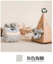 Wholesale Christmas plus velvet warm coral fleece socks gift box