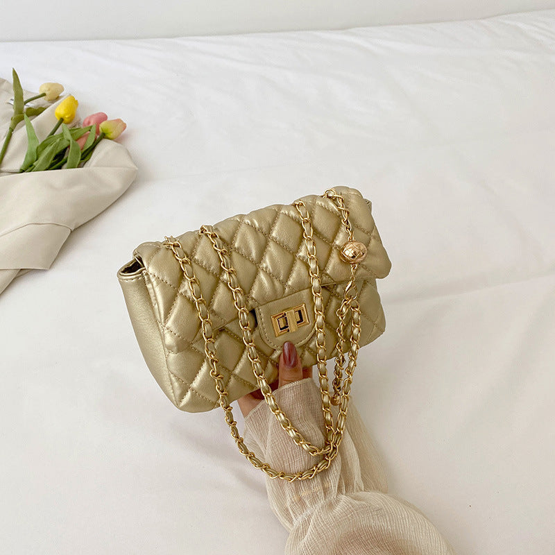 Wholesale Small Golden Ball Diamond Chain Crossbody Shoulder Small Square Bag