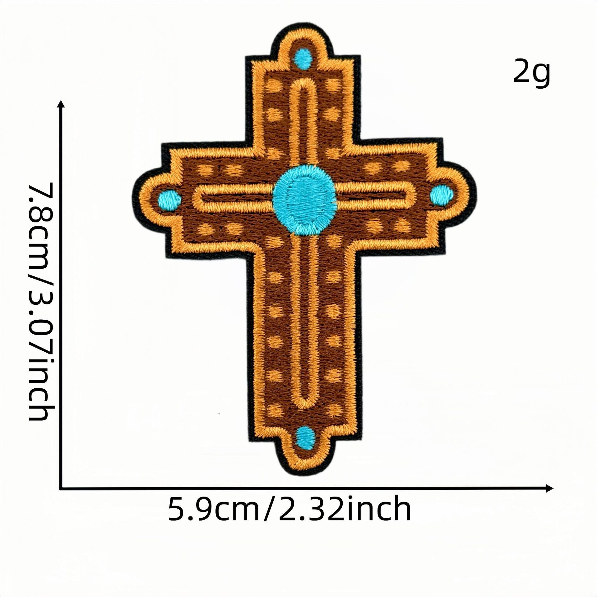 Wholesale Casual Embroidered Iron On Patches Set Of 9 Western Cowboy Cross Design For Hats Bags DIY Craft Supply