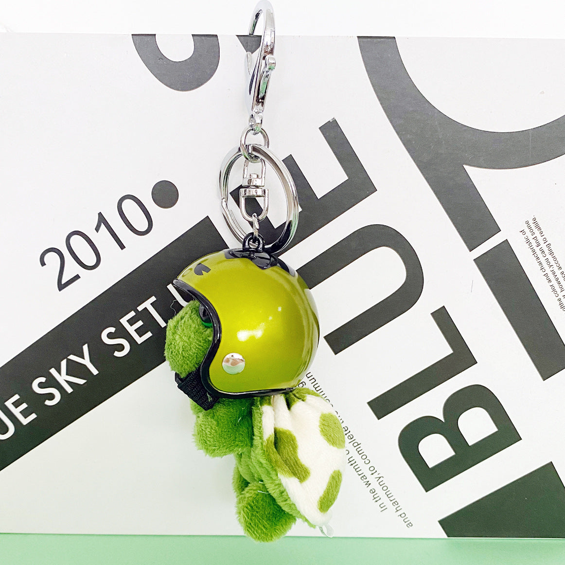 Wholesale Helmeted Turtle Cute Plush Turtle Accessory Keychain