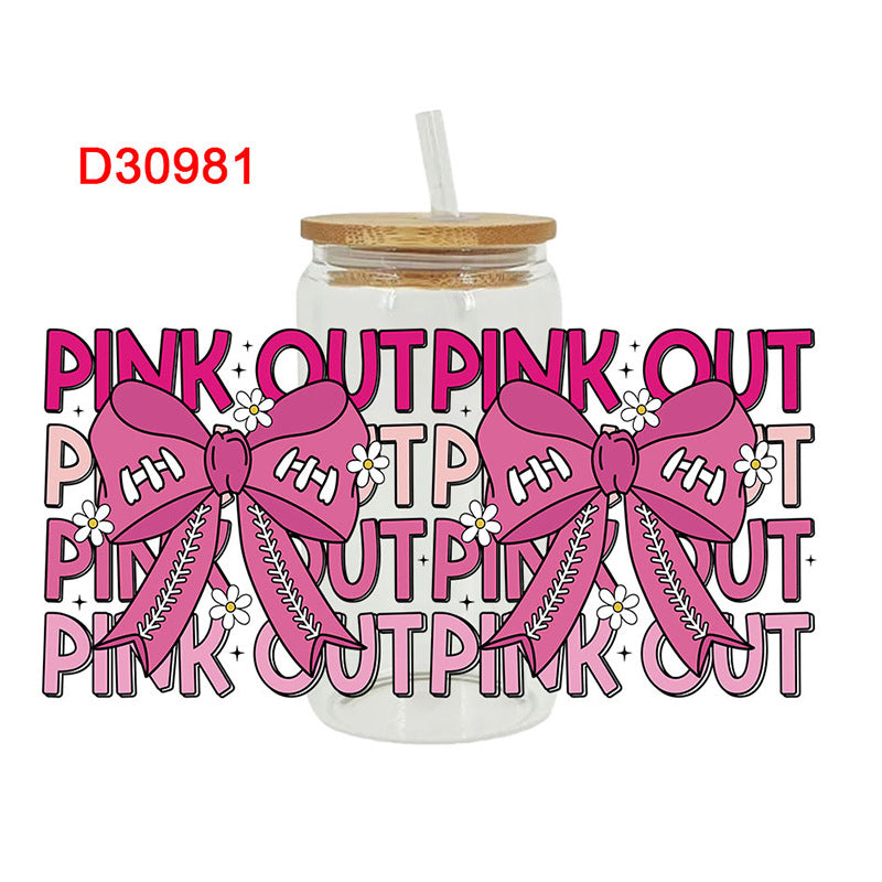 Wholesale Christmas bow 16oz Cup UV DTF Wraps