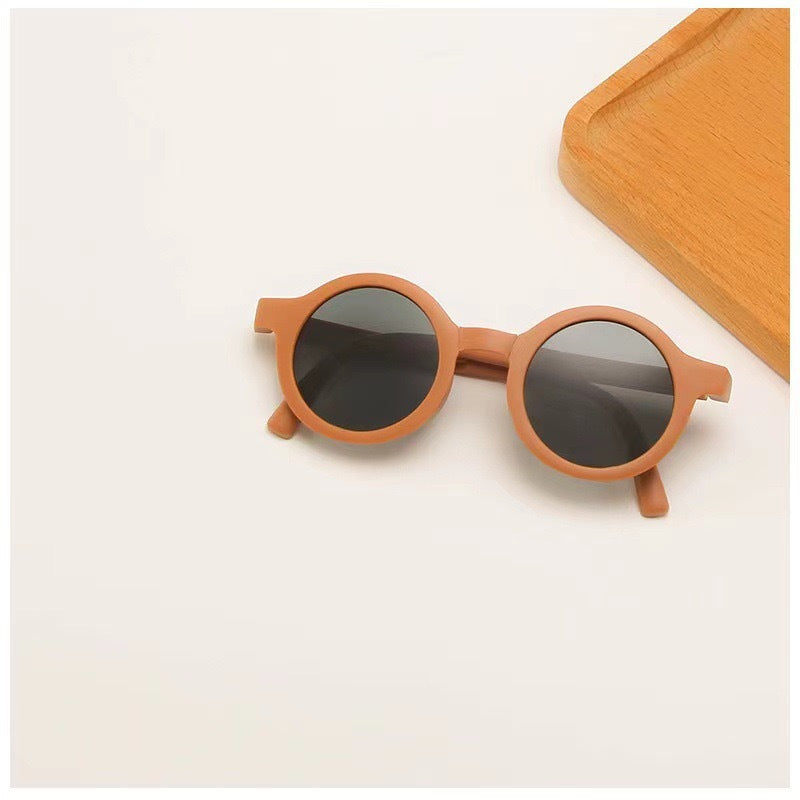 Wholesale Children's Round Shade Frosted Folding Sunglasses