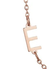 Wholesale 26 Alphabet Gold Up and Down Hole Stainless Steel Necklace