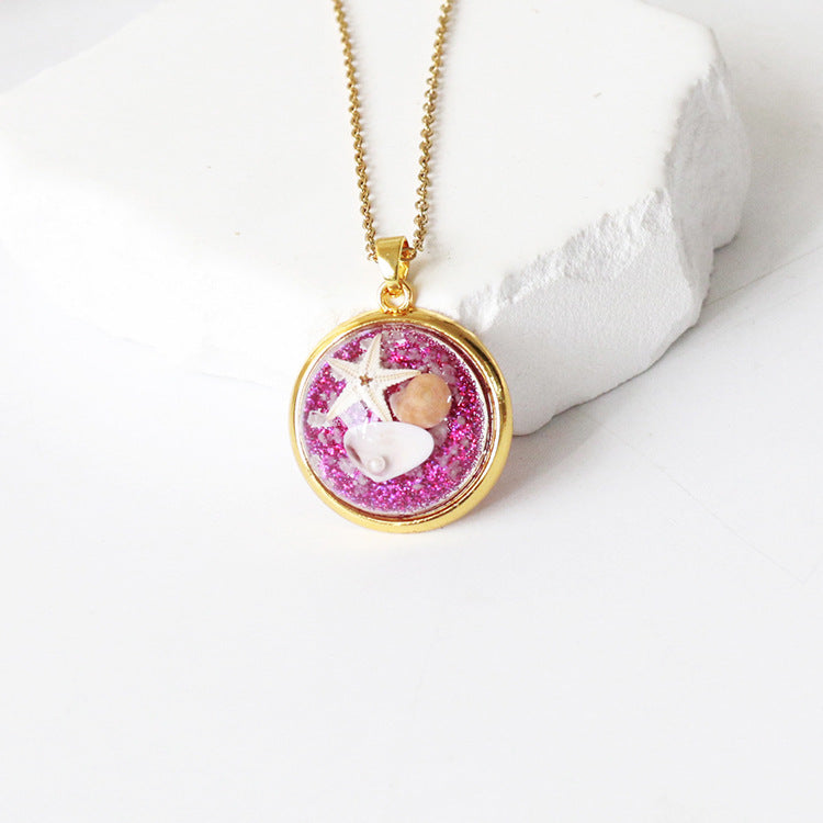 Wholesale 6pcs Natural Conch Shell Specimen Necklace