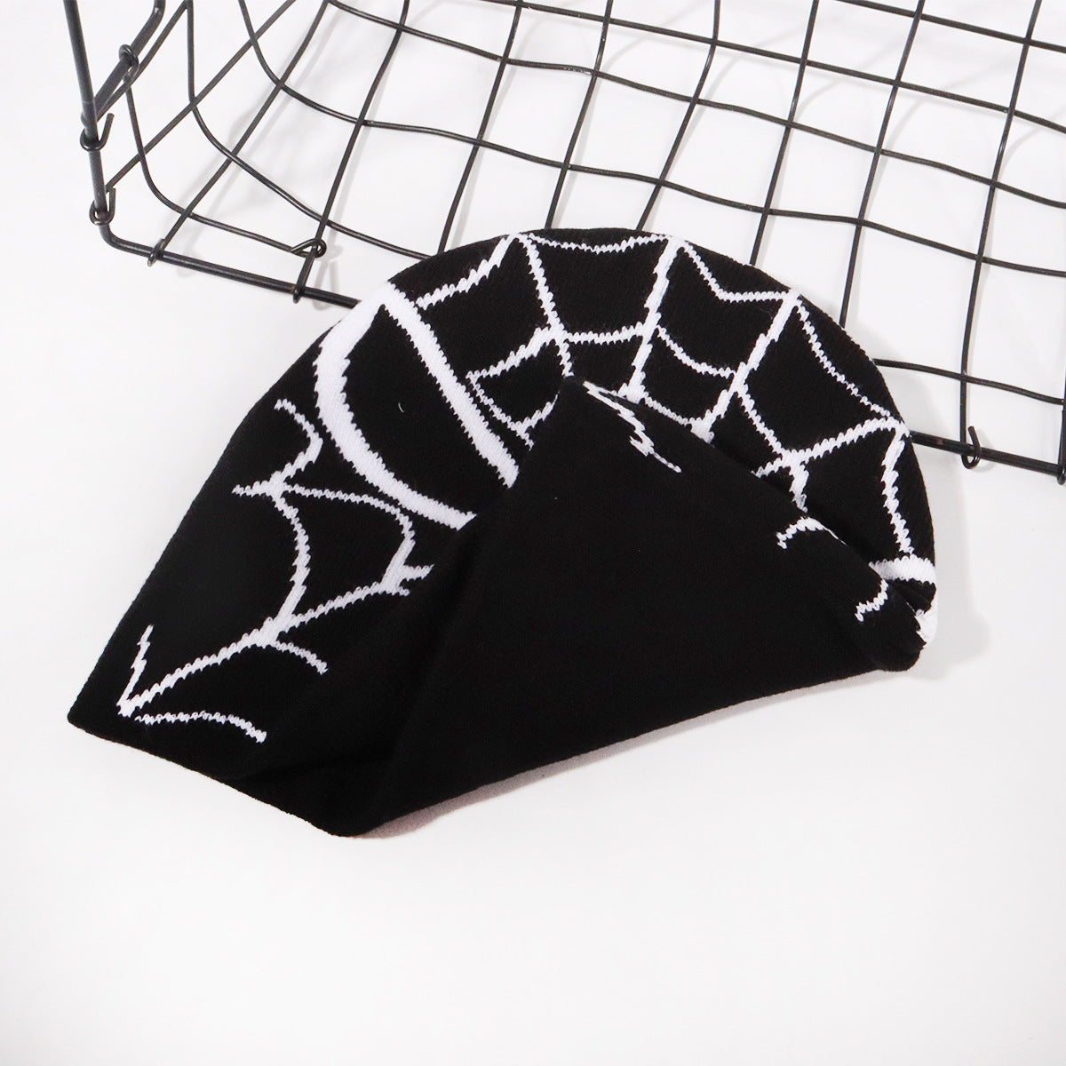 WholesaleHot Sale Jacquard Halloween Spider Web Beanie