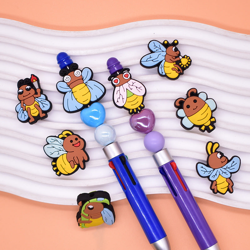 Wholesale Random 100pcs/pack Insect Firefly Pen Beads Focal Beads