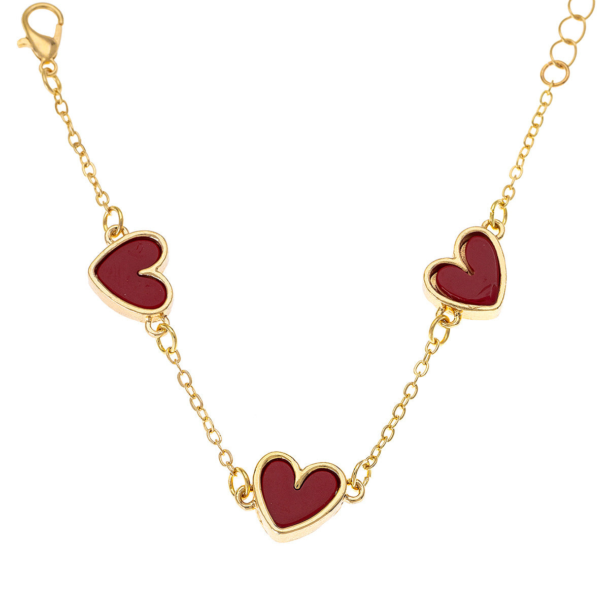 Wholesale 1 Fashion Simple Design Sense Red Metal Phnom Penh Love Cute Peach Heart Lady Bracelet