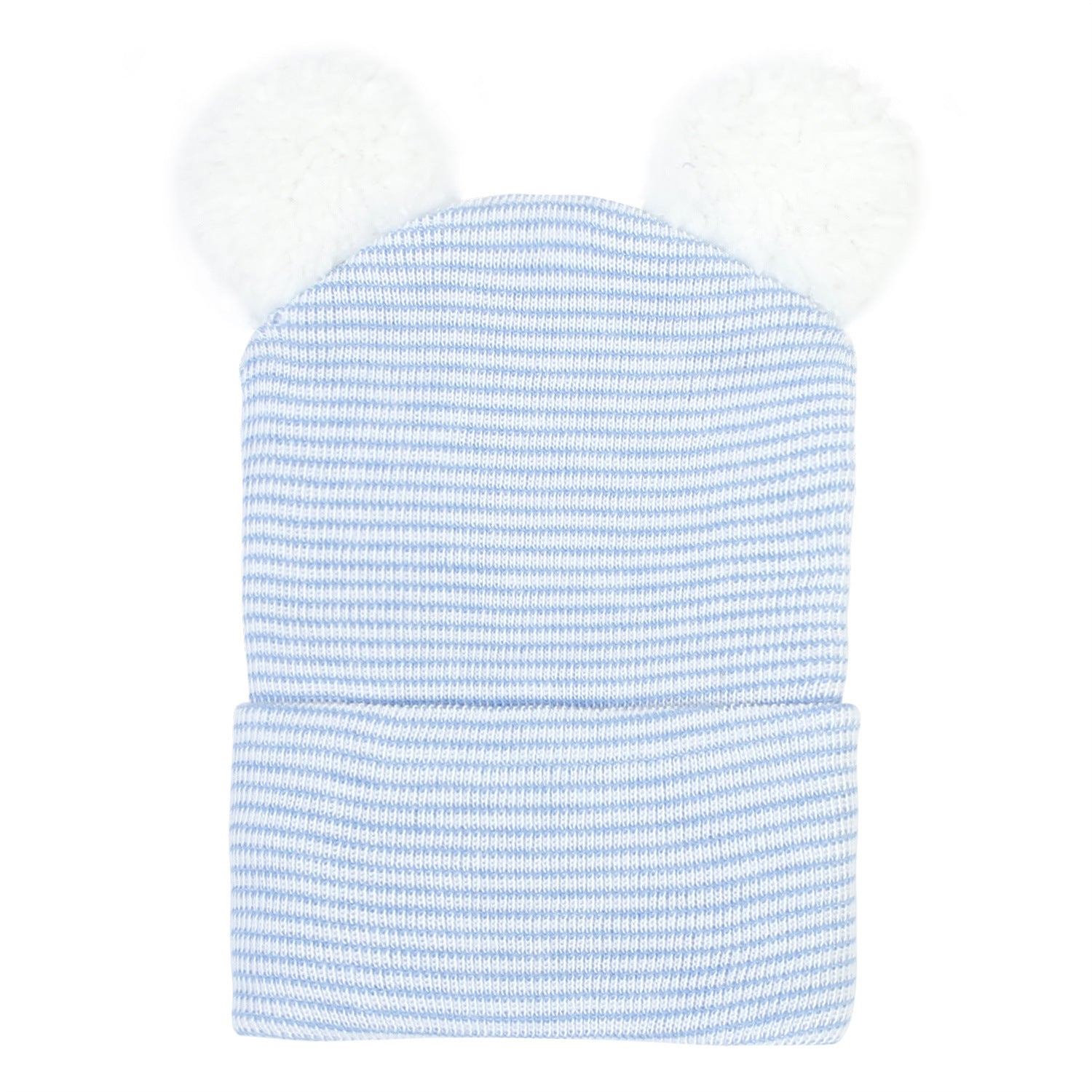 Wholesale Autumn and Winter Double-layer Thick Warm Baby Knitted Double Wool Ball Pullover Hat
