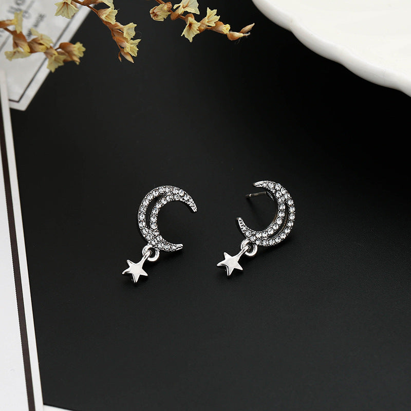 Wholesale ins personality retro French flower heart earrings