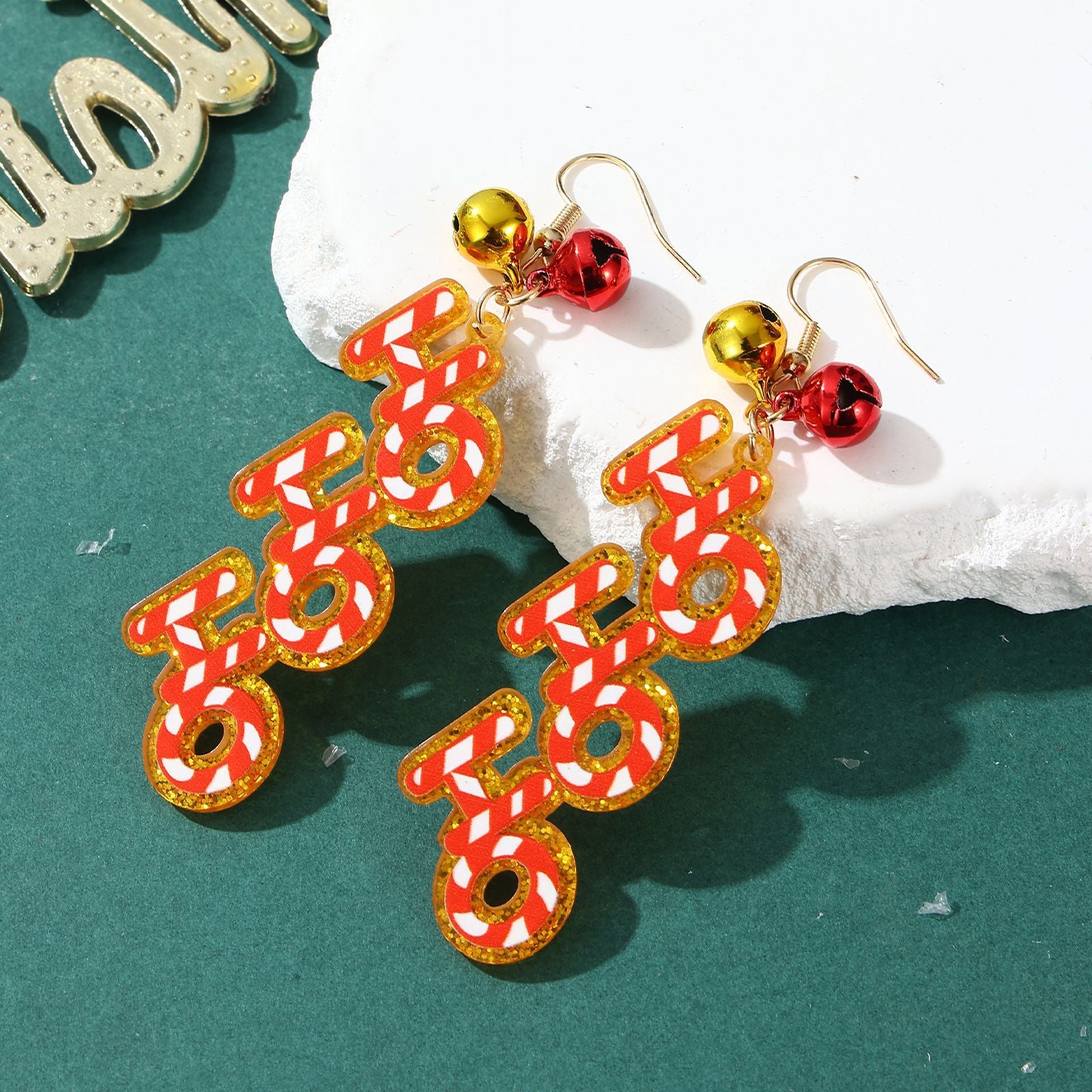 Wholesale Christmas Santa Snowman Bell Earrings For Women Zinc Alloy Party Wear Fashion Accessory