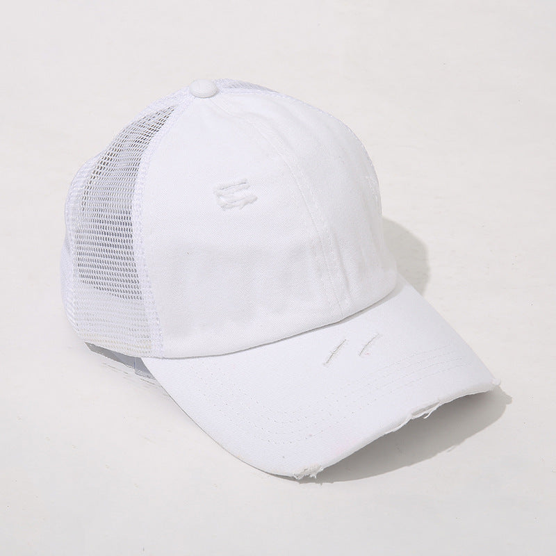 Wholesale Cotton Double Ponytail Baseball Cap