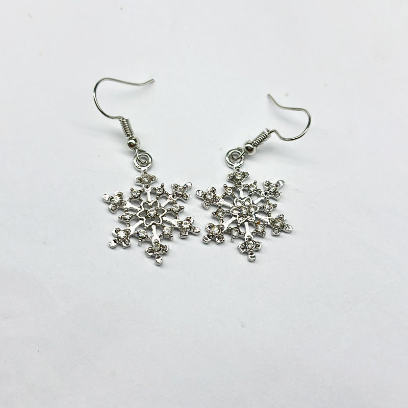 Wholesale Christmas Stocking Snowflake Earrings