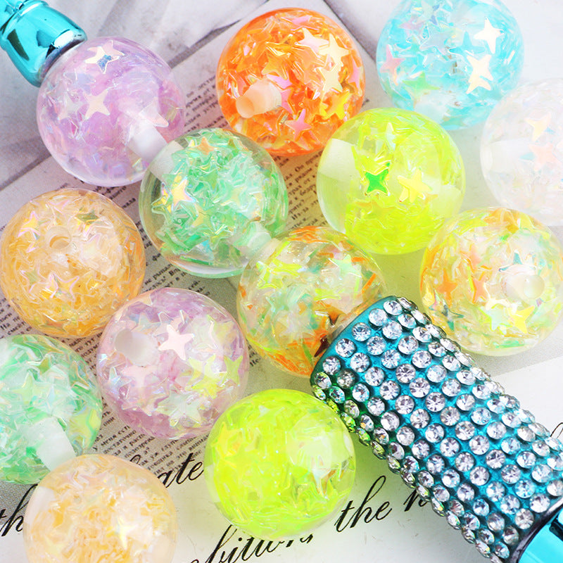 Wholesale 10pcs/pack Acrylic four-pointed star card loose DIY beads