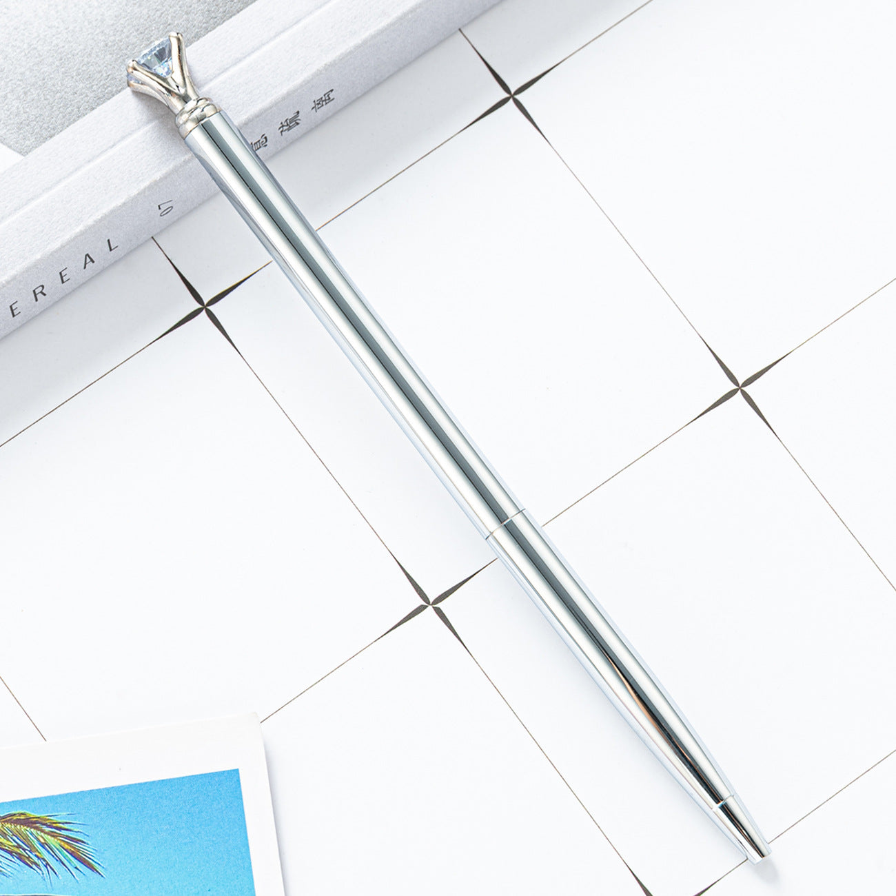 Hoelsale Pens Gradient Small Diamond Ballpoint Pen Metal Pen