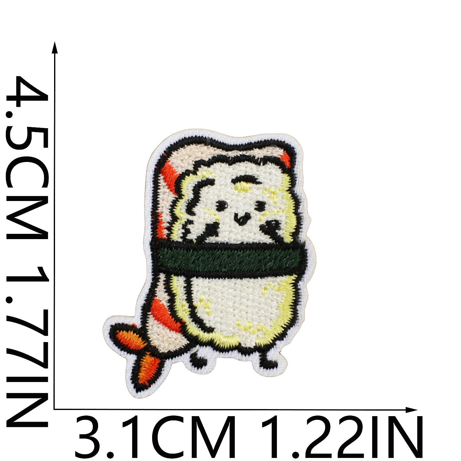 Wholesale Cartoon Salmon Sushi Embroidered Patch For Clothing DIY Decorative Accent