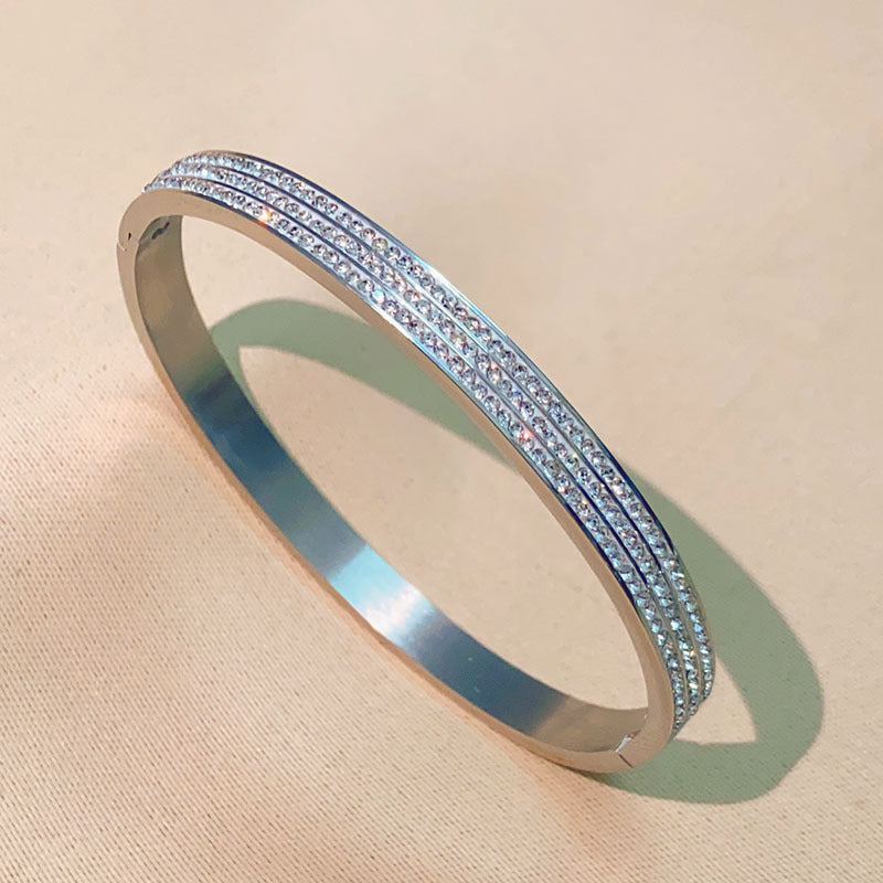 Wholesale Full Diamond Non-fading Titanium Steel Bracelet