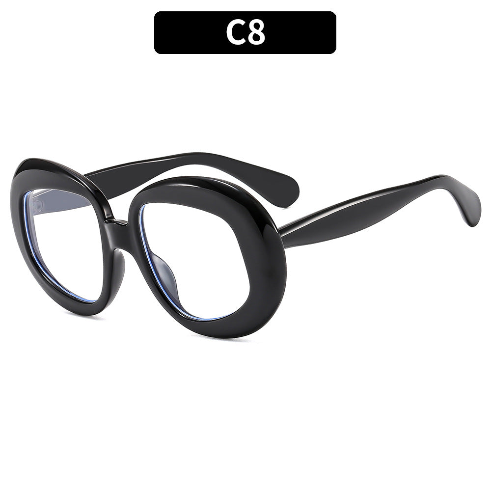 Wholesale PC Oval Retro Flat Mirror Sunglasses