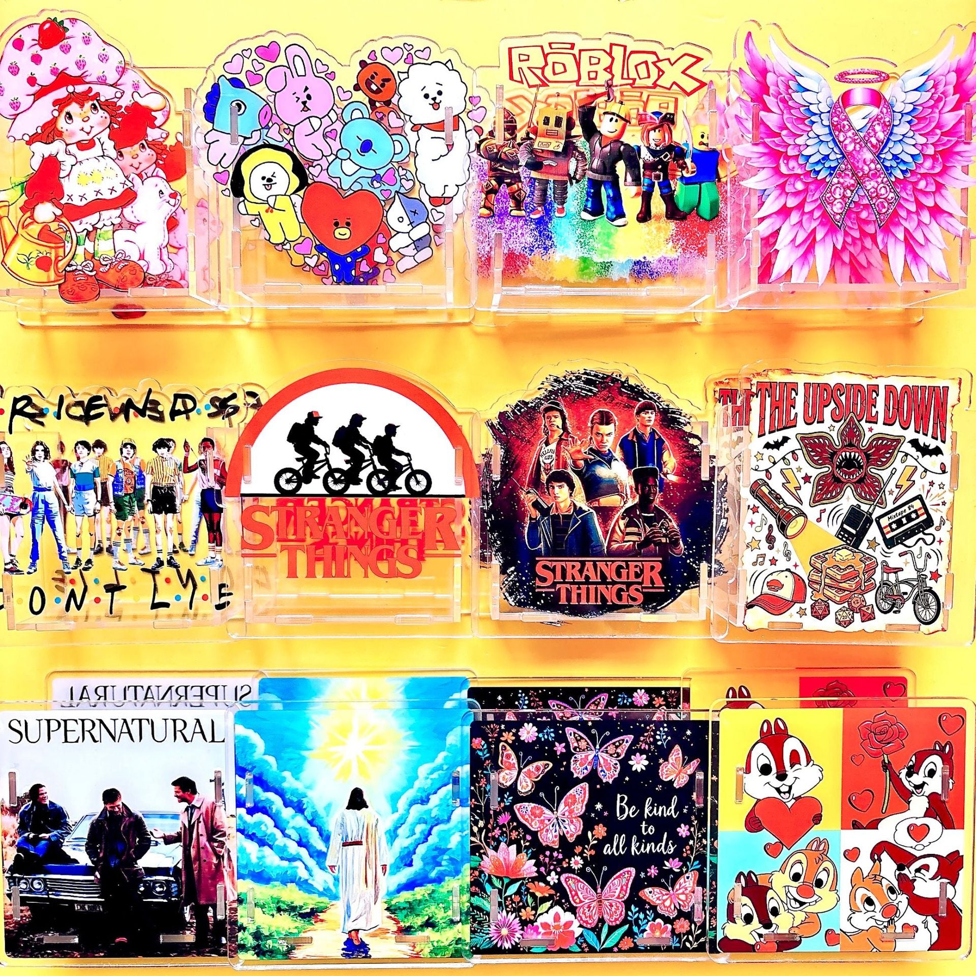 Wholesale Cute cartoon 10cm acrylic pen holder/ pencil case/ stationery organizer OLY Exclusive