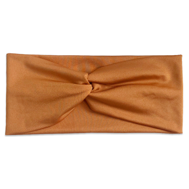 Wholesale Women's Solid Color Cross Hair Band Elastic Wide-brimmed Hair Band Exercise Running Sweat-absorbent Headband