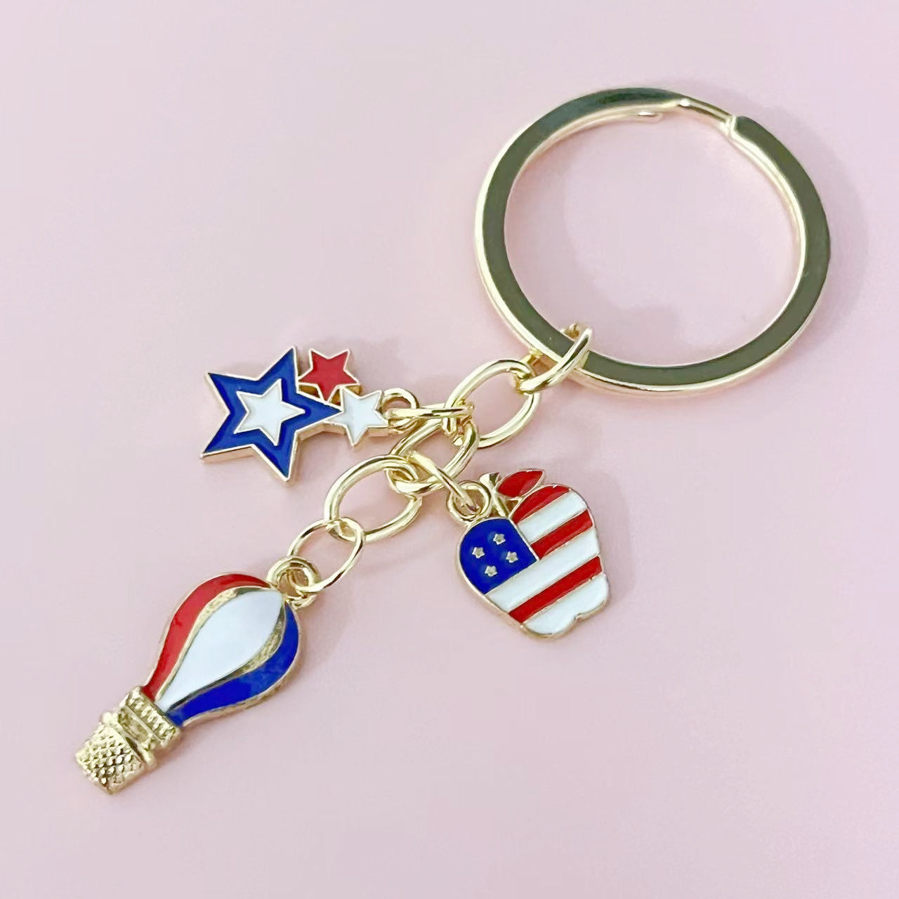 Wholesale Metal Independence Day Keychains