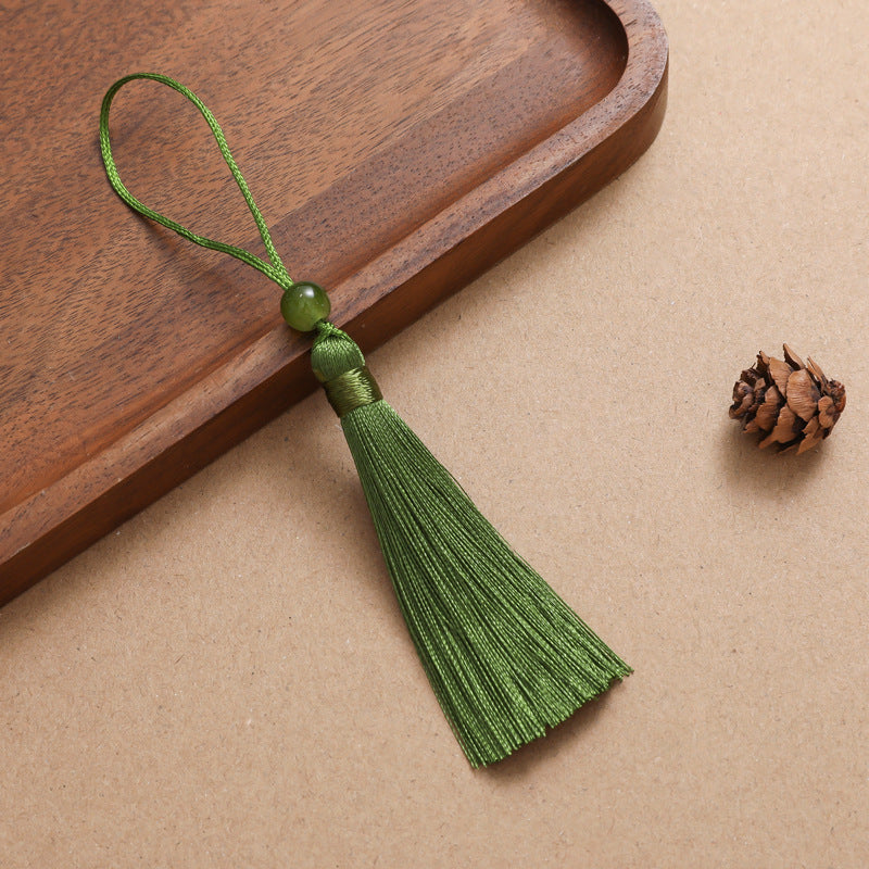 Wholesale 7cm Beaded Ice Silk Tassel Pendant