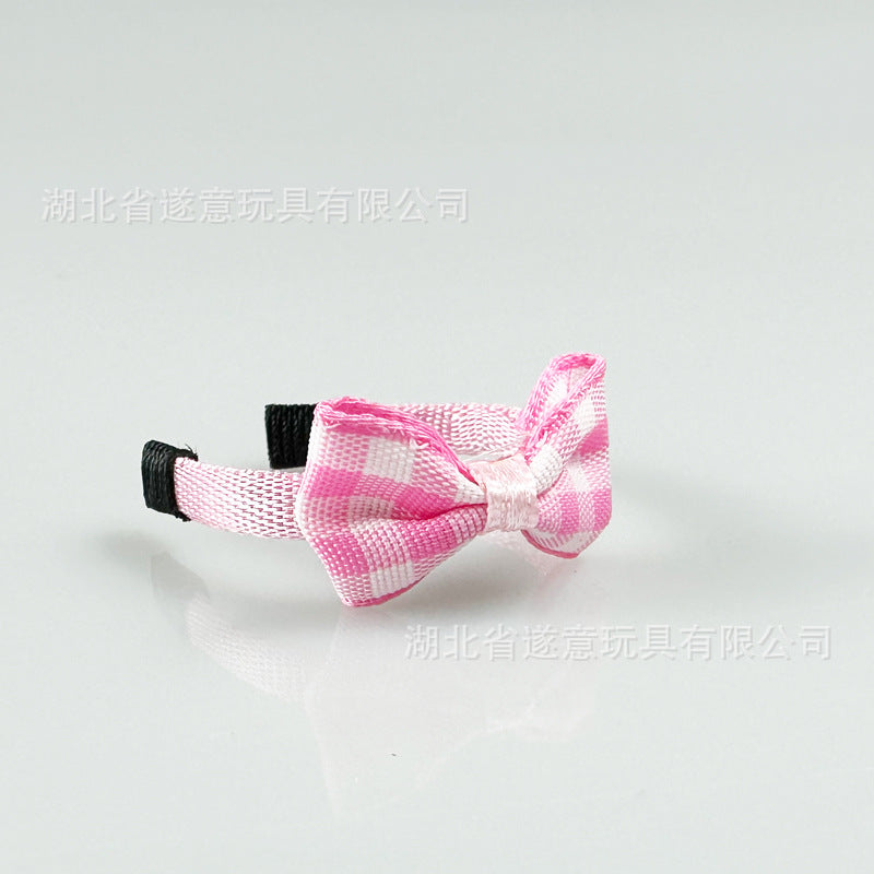 Wholesale 1:12 dollhouse dollhouse Accessories ob11 Handmade diy Dressing Scene Headband Hairband Pearl Hairpin