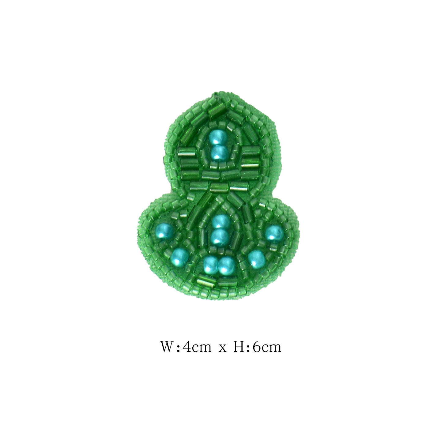 Wholesale Decorative Gourd Shaped Crystal Bead Embroidery Patch DIY Craft Supply For Clothing Bags Towels