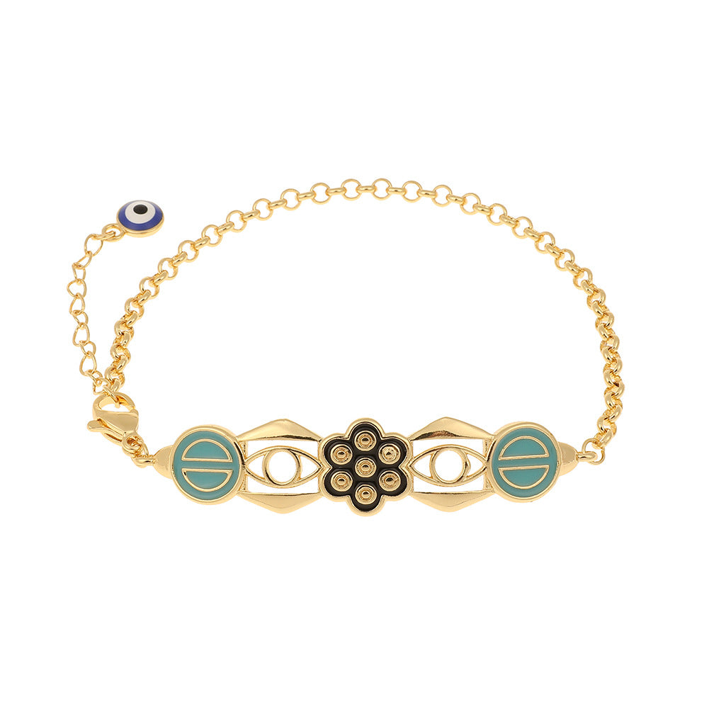 Wholesale Drip Oil Geometric Vintage Bracelet