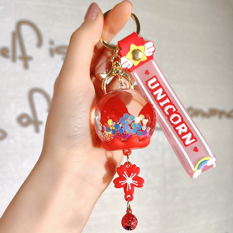 Wholesale Creative Oiled Butterfly Wind Chime Keychain