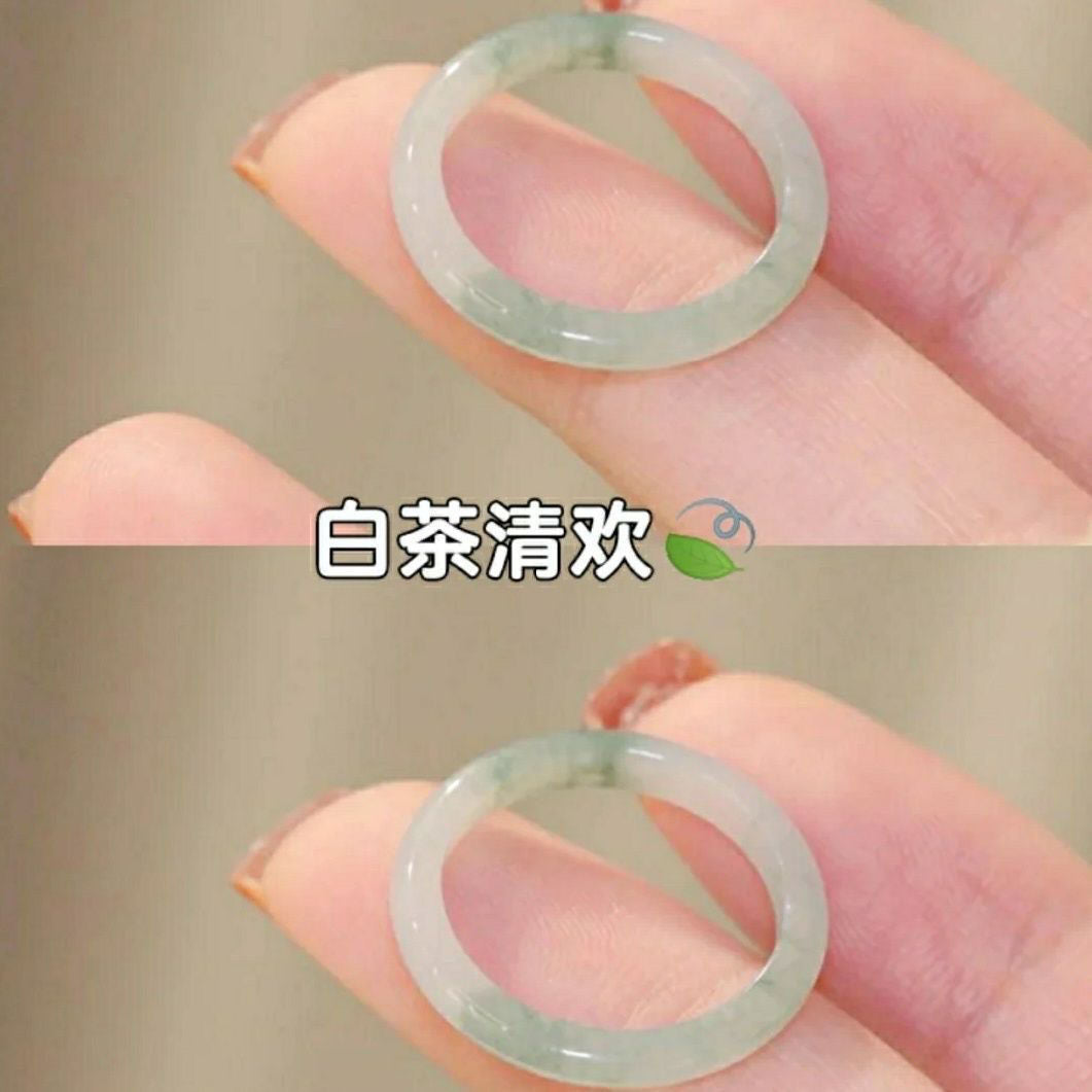 Wholesale Imitation jade fine plain ring non-fading index finger ring
