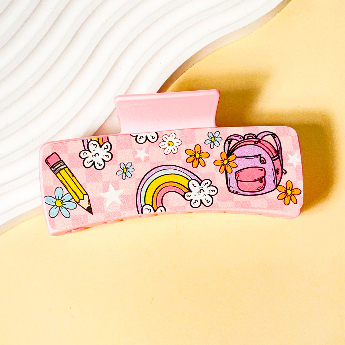 Wholesale Back to School Pencil and Book Print Leather Clip