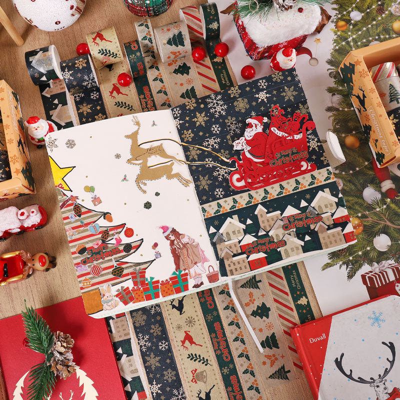 Wholesale Christmas Collection Hot Stamping and Paper Tape DIY Bookkeeping Tape