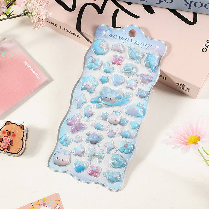 Wholesale Ocean Planet Cartoon Cute Animal 3D Stickers OLY Exclusive