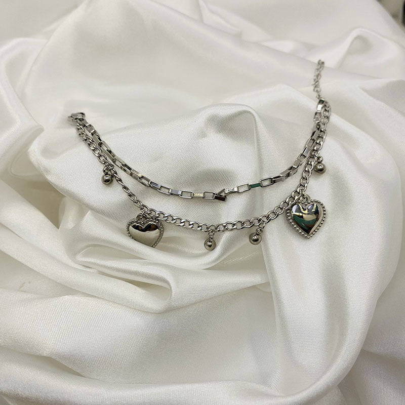 Wholesale Double Layer Heart Vintage Bracelet