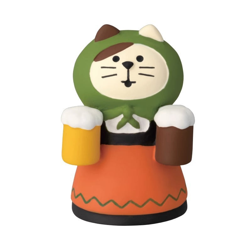 Wholesale  Themed Clown Cat Pumpkin Miniature Resin Scene Ornament For Home Decor Gift