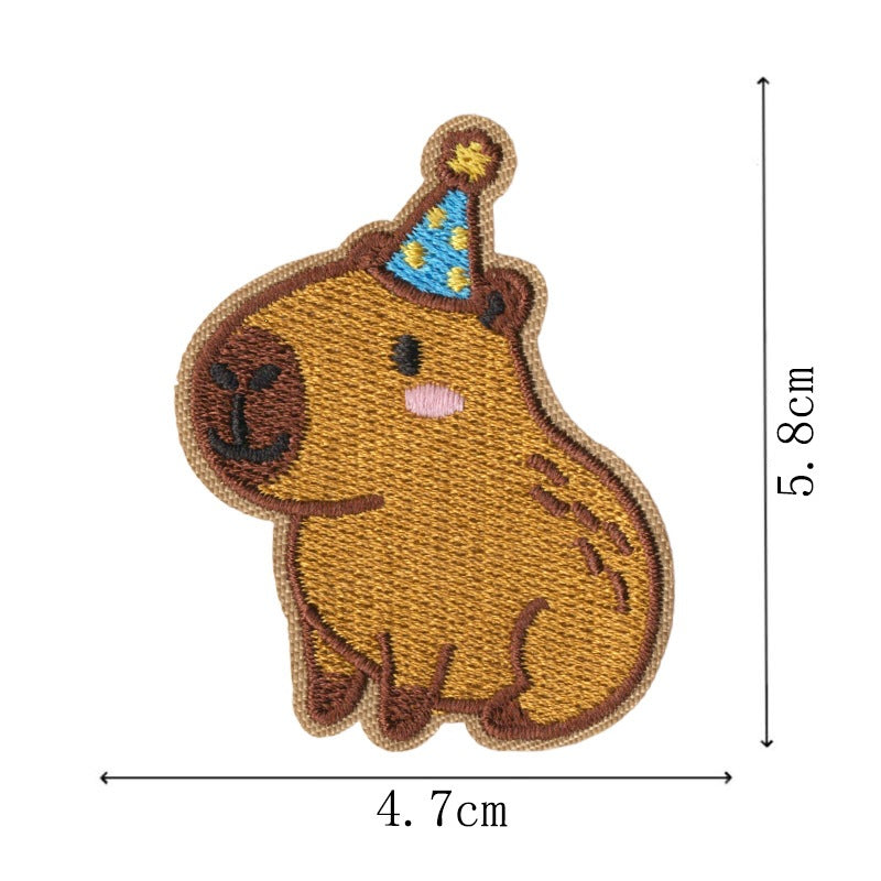 Wholesale 9 Pack Trendy Iron On Capybara Embroidery Patches For DIY Clothing Bags And Towel Decoration