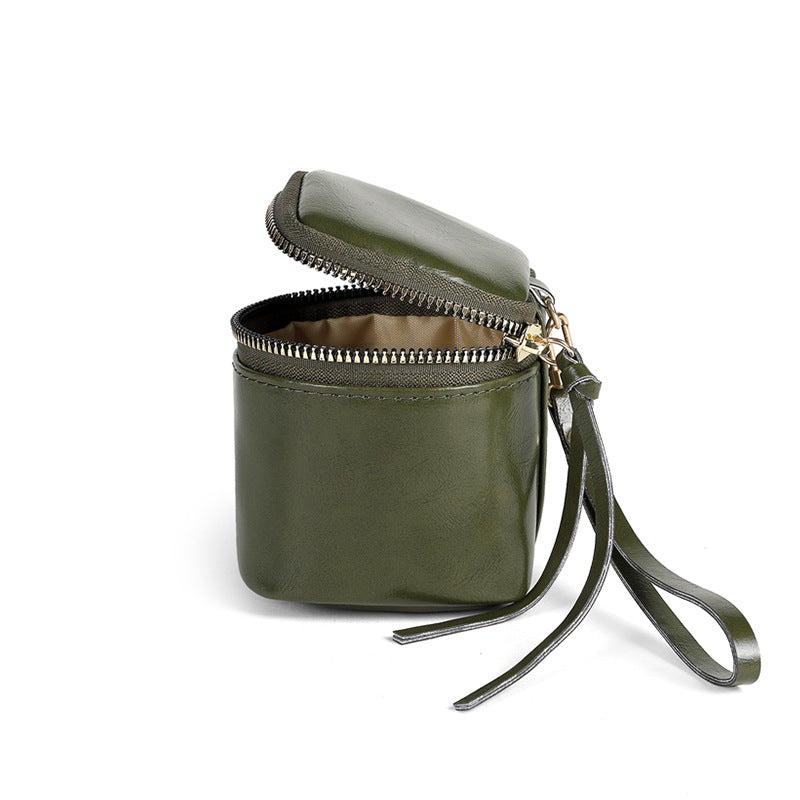 Wholesale Waxed leather handbag vintage coin purse