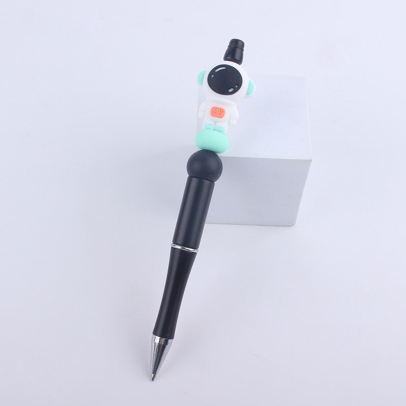 Wholesale Handmade Bead Pen Cartoon Rocket Astronaut Silicone Ballpoint Pen