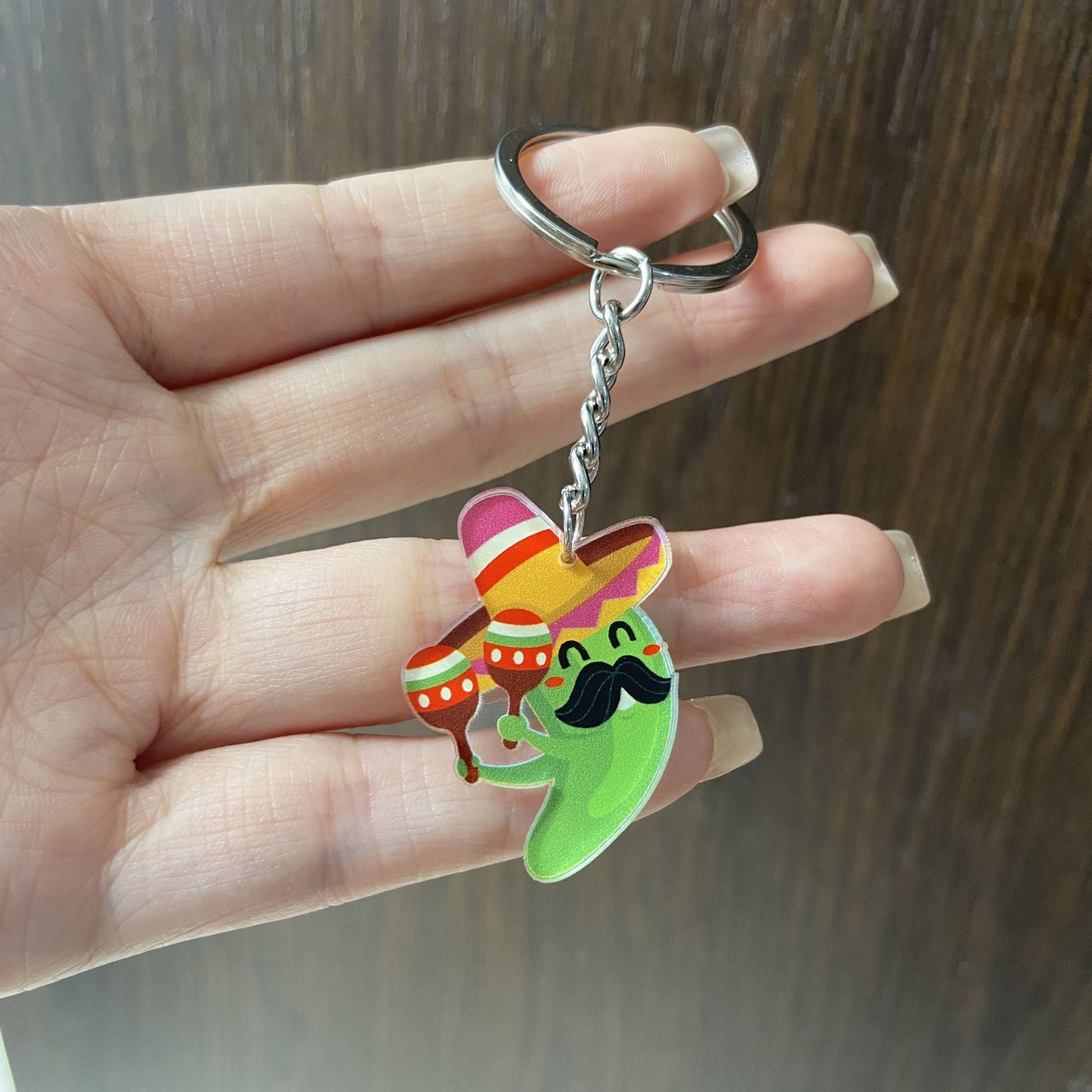 Wholesale Colorful Cartoon Acrylic Carnival Party Keychain Pendant Bag Charm Boutique Resale