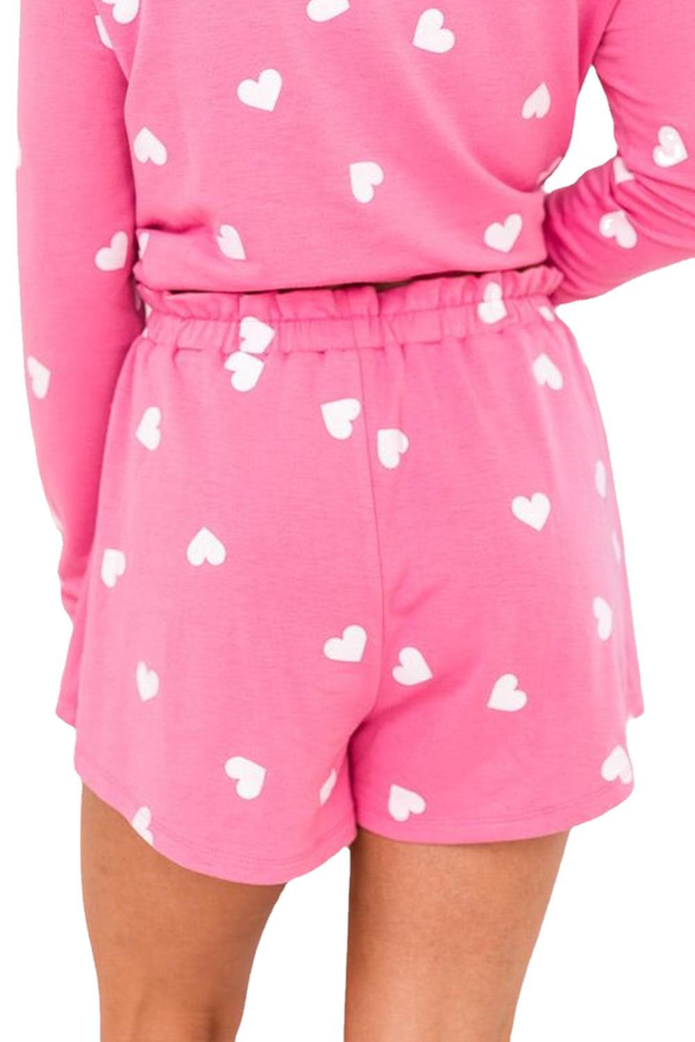 Wholesale Valentine's Day Heart Print Casual Suit