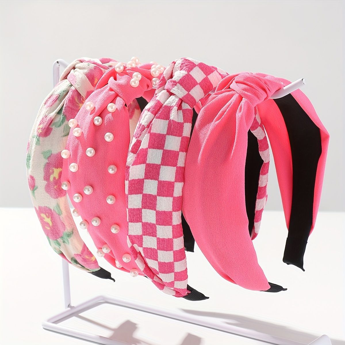 Wholesale Wide-brimmed headband hairpin pink headband cloth