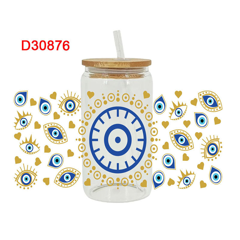 Wholesale Devil's Eye series 16oz Cup UV DTF Wraps