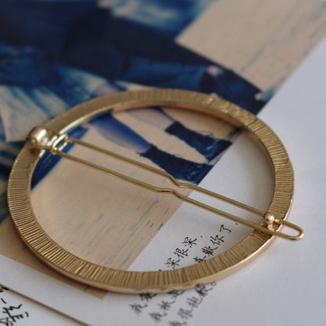 Wholesale Jewelry Very Simple and Fine Round Hairpin Hair Accessories Minimalist Geometric Shape
